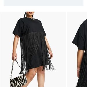 ASOS Black Fringe Dress